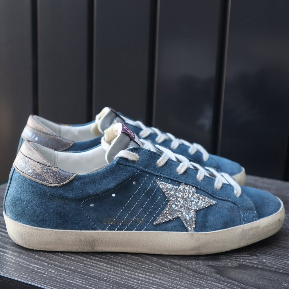 Golden Goose Blue Suede Super Star